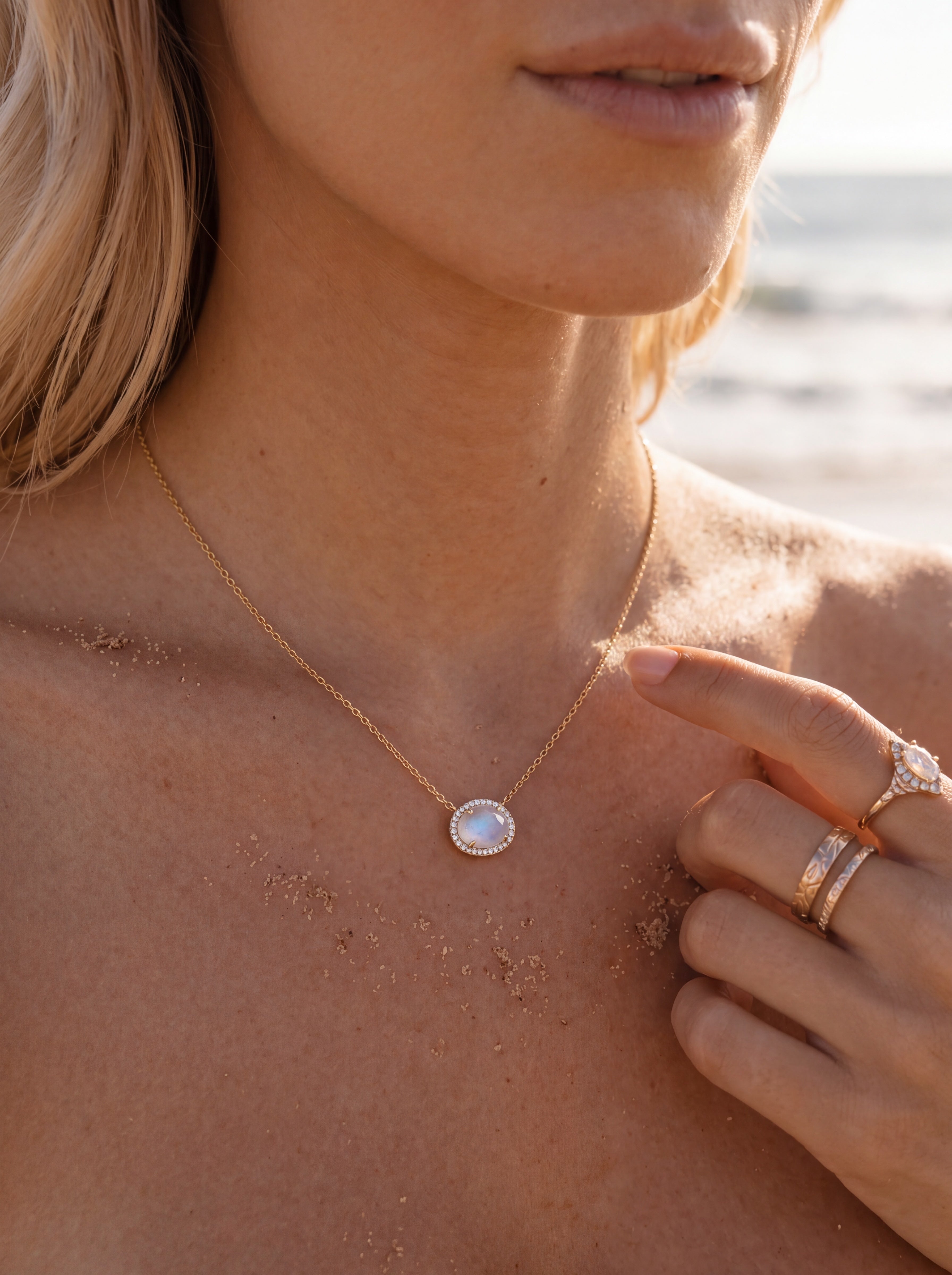 Vivian Grace Jewelry Necklace Skye Moonstone Necklace