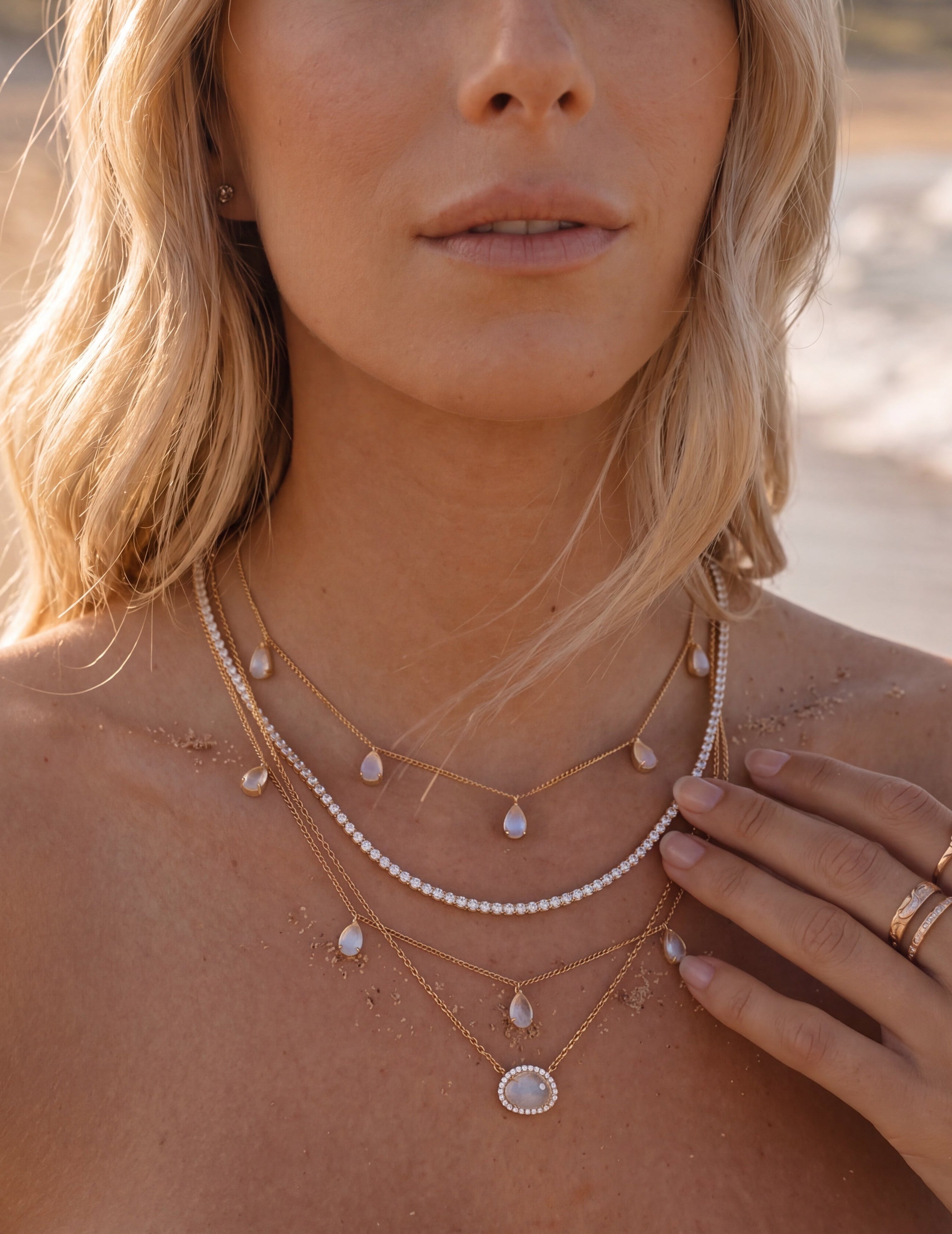 Vivian Grace Jewelry Necklace Skye Moonstone Necklace
