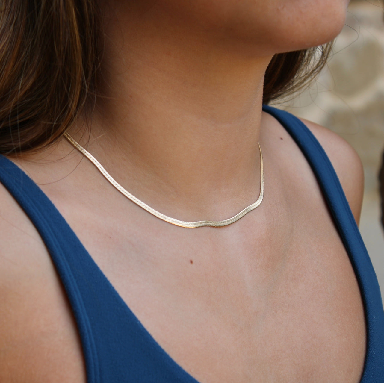 Vivian Grace Jewelry Necklace The Gold Filled Snake Chain