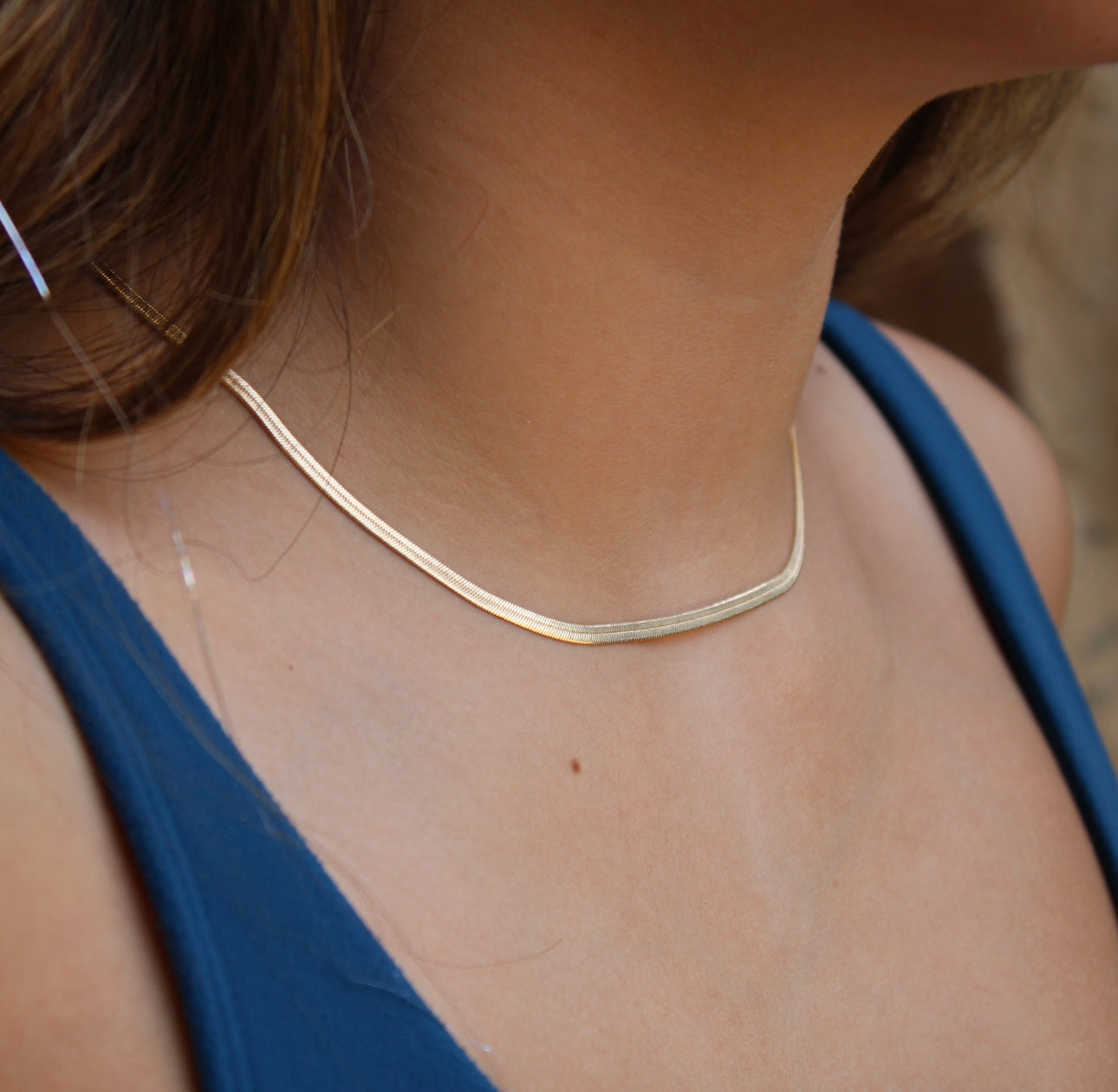 Vivian Grace Jewelry Necklace The Gold Filled Snake Chain