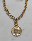 Vivian Grace Jewelry Necklace The Marianne French Coin Necklace