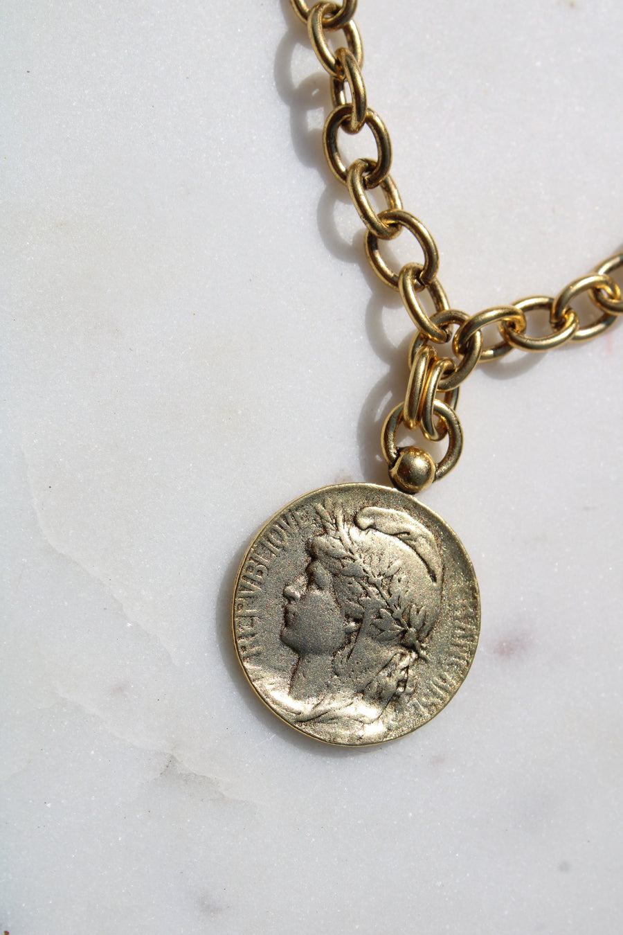 Vivian Grace Jewelry Necklace The Marianne French Coin Necklace