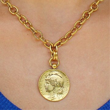 Vivian Grace Jewelry Necklace The Marianne French Coin Necklace