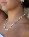 Vivian Grace Jewelry Necklace White Crystal Cove Beaded Necklace