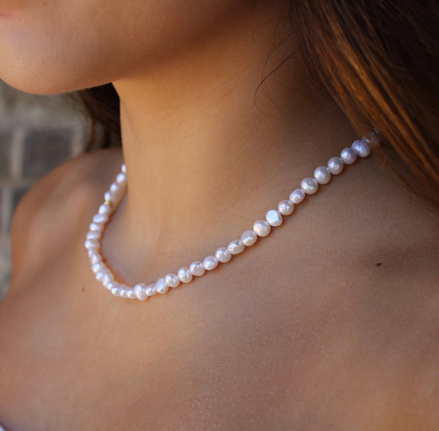 Vivian Grace Jewelry Necklace White Genuine Freshwater Pearl Necklace