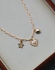 Vivian Grace Jewelry Necklaces Gold Sweetheart Opal Charm Necklace