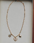 Vivian Grace Jewelry Necklaces Gold Sweetheart Opal Charm Necklace