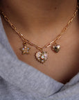 Vivian Grace Jewelry Necklaces Gold Sweetheart Opal Charm Necklace