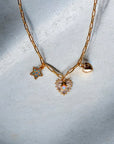 Vivian Grace Jewelry Necklaces Gold Sweetheart Opal Charm Necklace