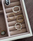 Vivian Grace Jewelry Ring 3mm Freshwater Pearl and 14k Gold Filled Bead Ring