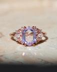 Vivian Grace Jewelry Ring 5 Lavender Quartz Hexagon Floral Ring