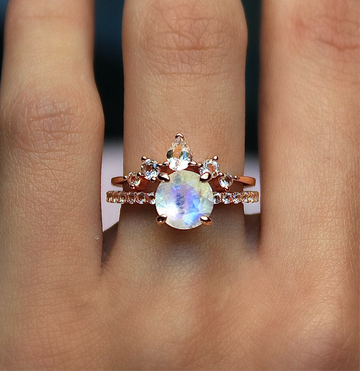 Vivian Grace Jewelry Ring Ava Moonstone Ring Set