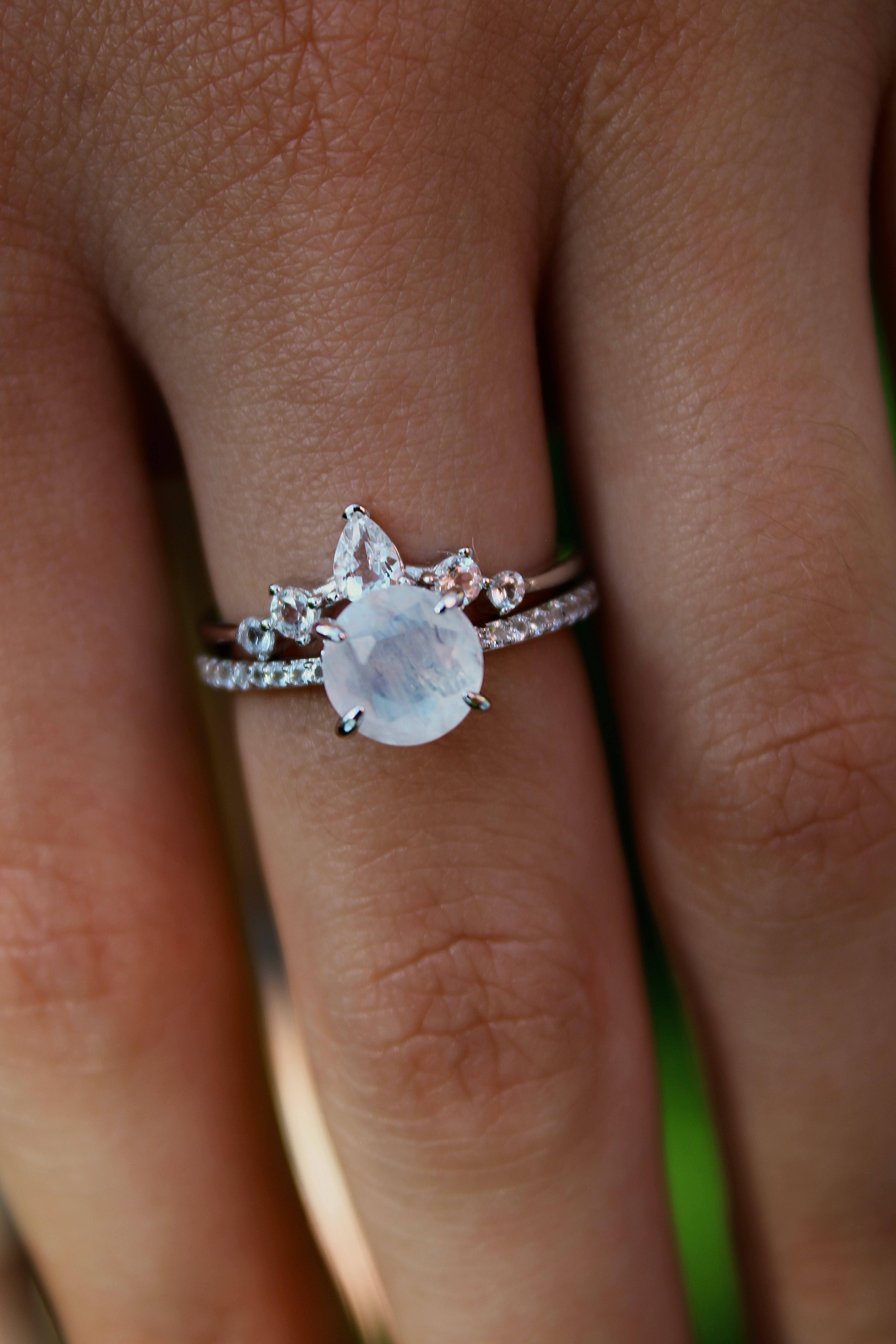 Vivian Grace Jewelry Ring Ava Moonstone & Topaz Ring Set