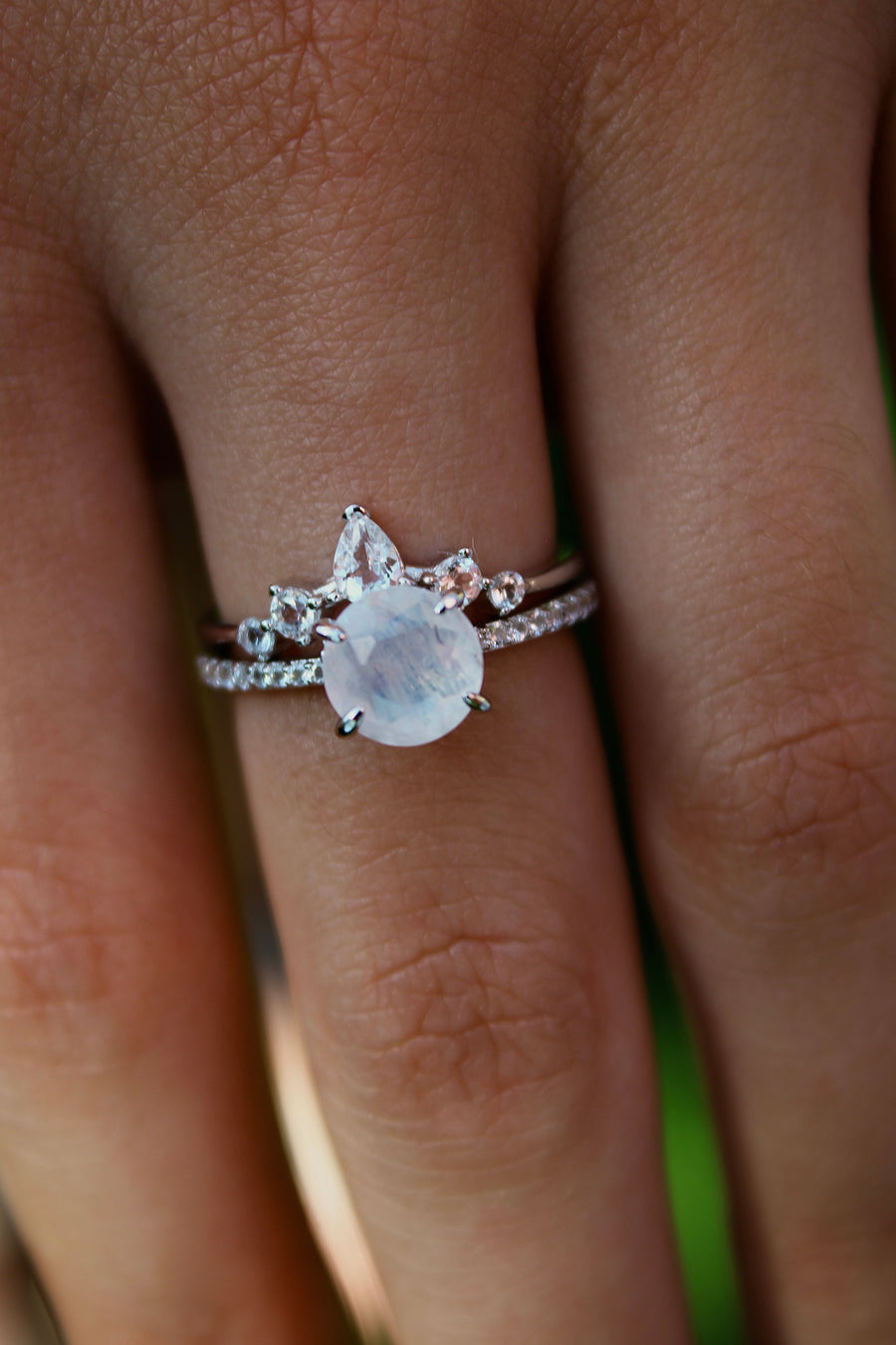 Vivian Grace Jewelry Ring Ava Moonstone & Topaz Ring Set