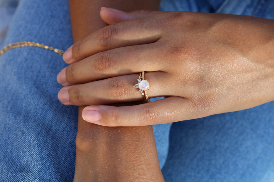 Vivian Grace Jewelry Ring Ava Moonstone & Topaz Ring Set