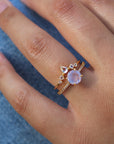 Vivian Grace Jewelry Ring Ava Ring Set - Lavender Quartz & Topaz