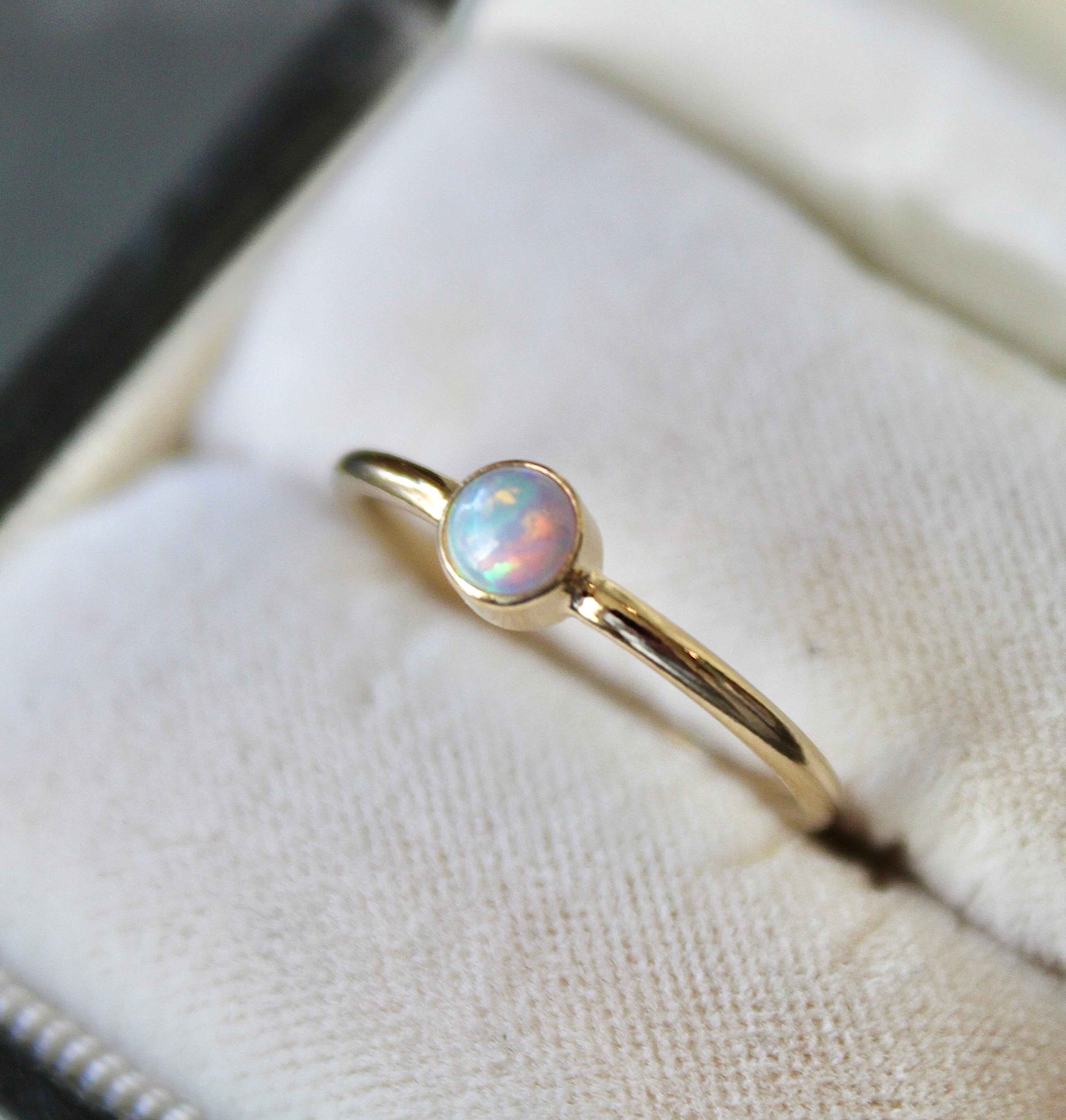 Vivian Grace Jewelry Ring Bello Opal Stacking Ring - 14k Gold Filled