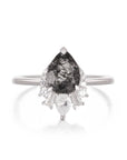 Vivian Grace Jewelry Ring Black Rutilated Quartz Ring- Sterling Silver