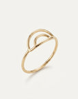 Vivian Grace Jewelry Ring Double Arch Stacking Ring - 14k GF