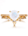 Vivian Grace Jewelry Ring Gold / 5 Ava Moonstone & Topaz Ring Set