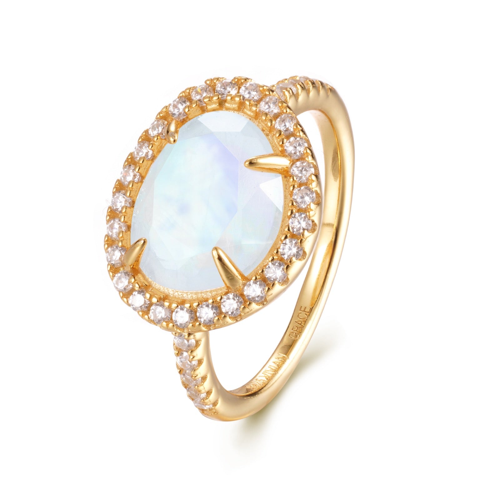 Vivian Grace Jewelry Ring Gold / 5 Skye Moonstone Ring