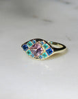 Vivian Grace Jewelry Ring Ocean Morganite Mosaic Ring