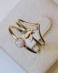 Vivian Grace Jewelry Ring Opal Chevron Stacking Ring - 14k Gold Filled