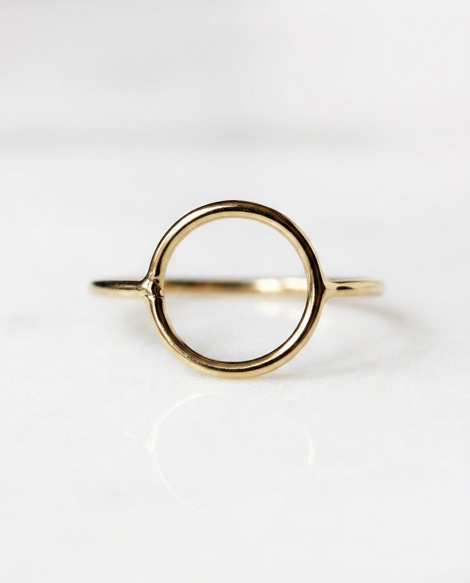 Vivian Grace Jewelry Ring Open Circle Stacking Ring - 14k GF