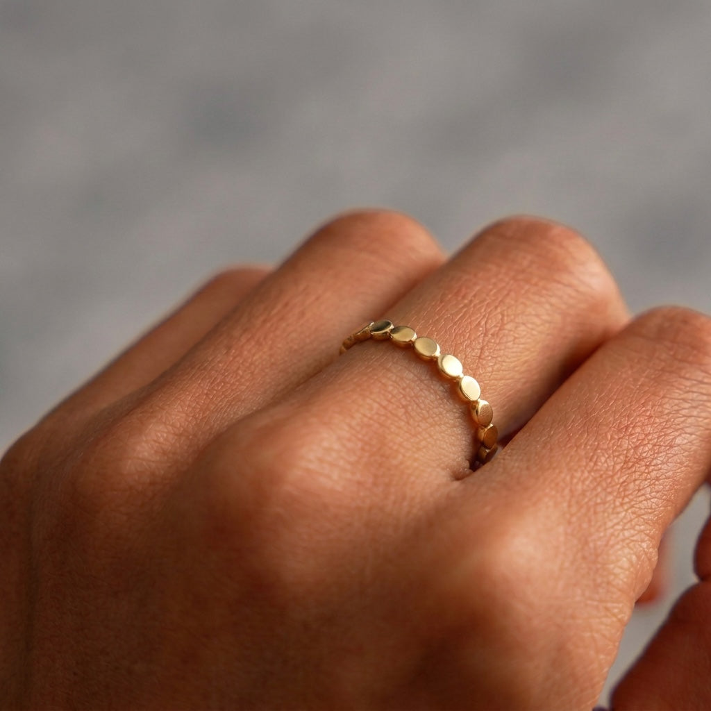 Vivian Grace Jewelry Ring Orb Stacking Band- 14k Gold Filled