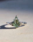 Vivian Grace Jewelry Ring Silver / 5 Moss Agate & Topaz Ring