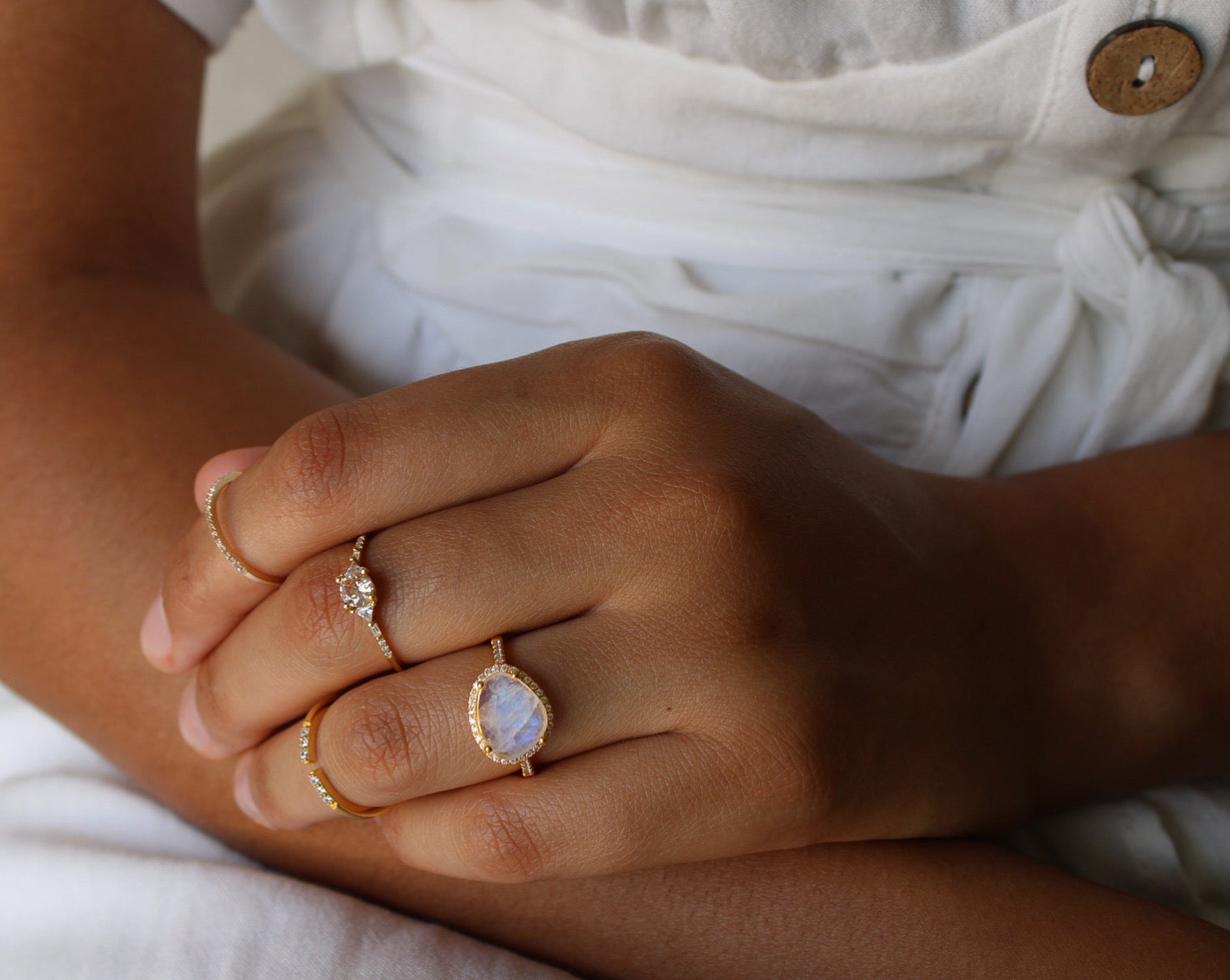 Vivian Grace Jewelry Ring Skye Moonstone Ring