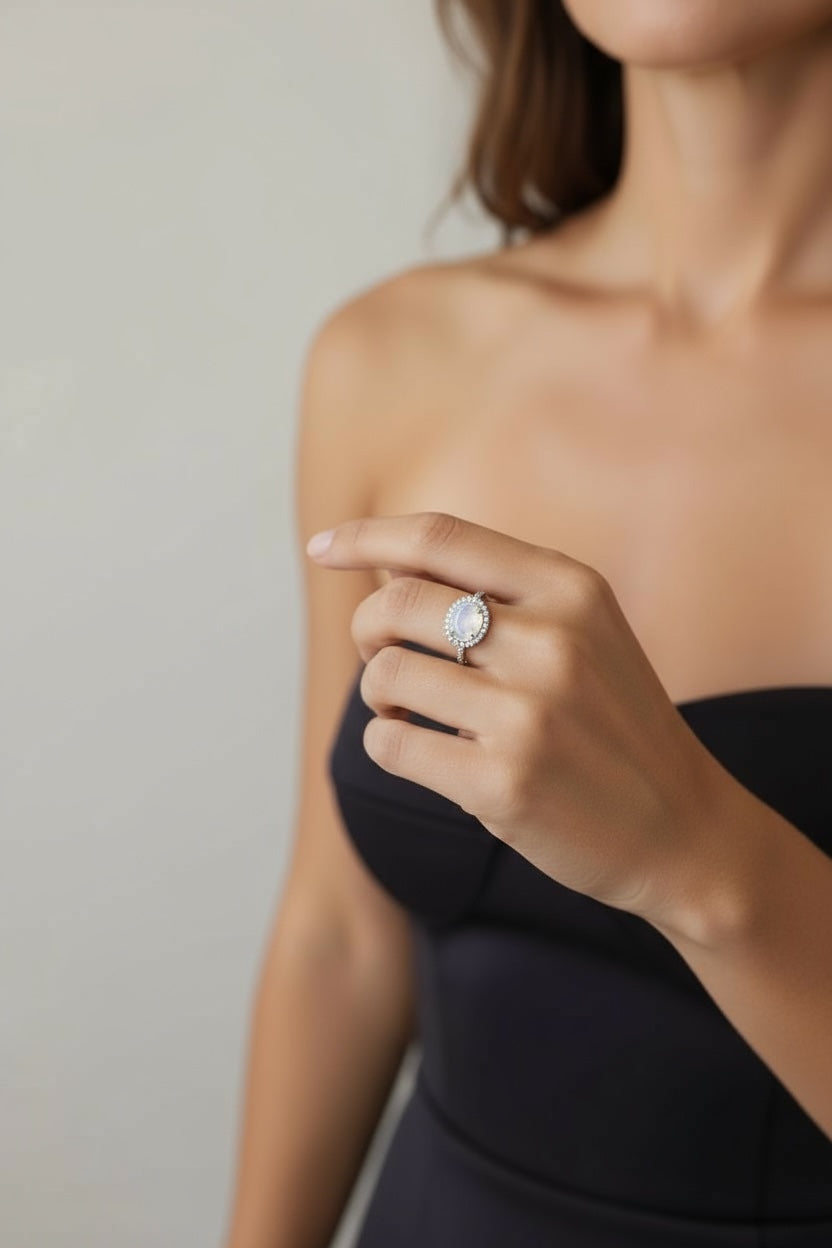 Vivian Grace Jewelry Ring Skye Moonstone Ring