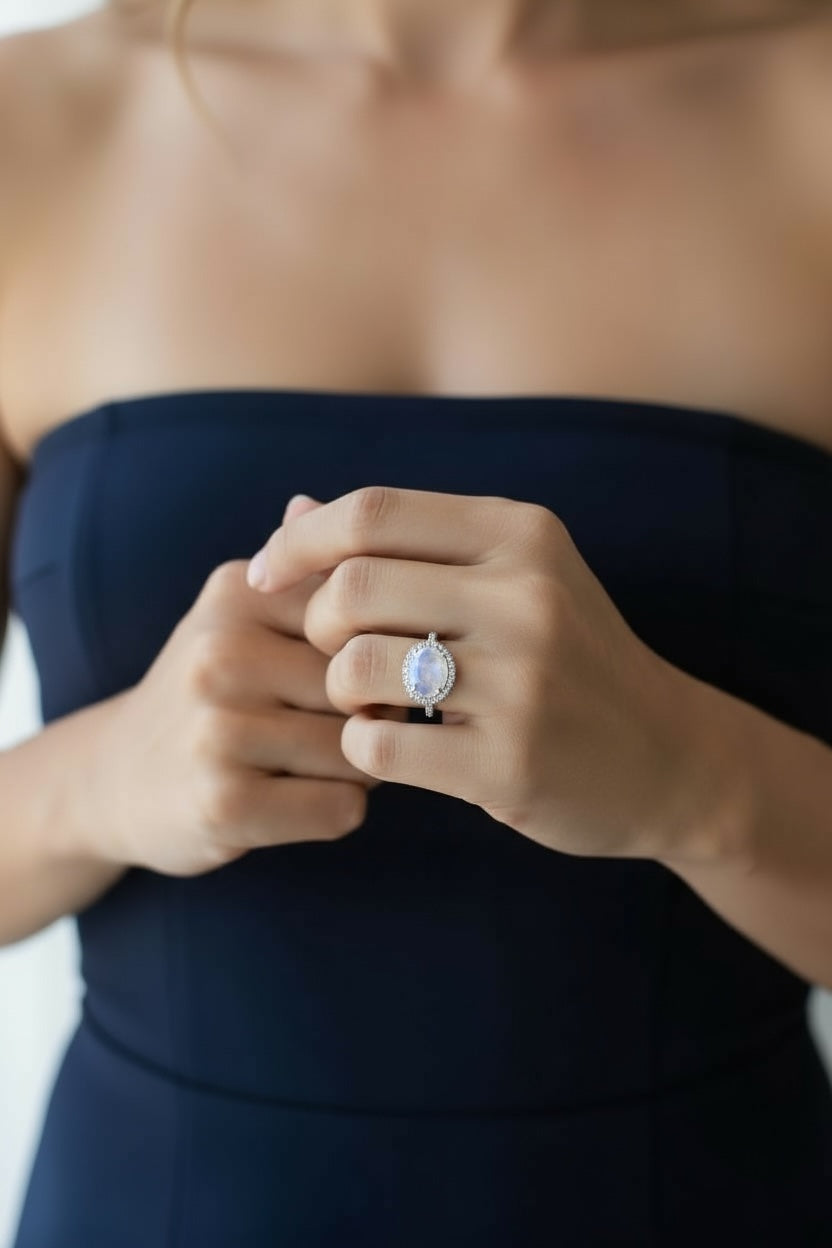 Vivian Grace Jewelry Ring Skye Moonstone Ring