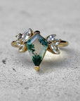 Vivian Grace Jewelry Ring The Emeliene Ring - Moss Agate