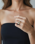 Vivian Grace Jewelry Ring The Emeliene Ring - Moss Agate