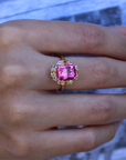 Vivian Grace Jewelry Ring The Poppy Ring - Pink Topaz and Citrine