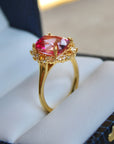 Vivian Grace Jewelry Ring The Poppy Ring - Pink Topaz and Citrine