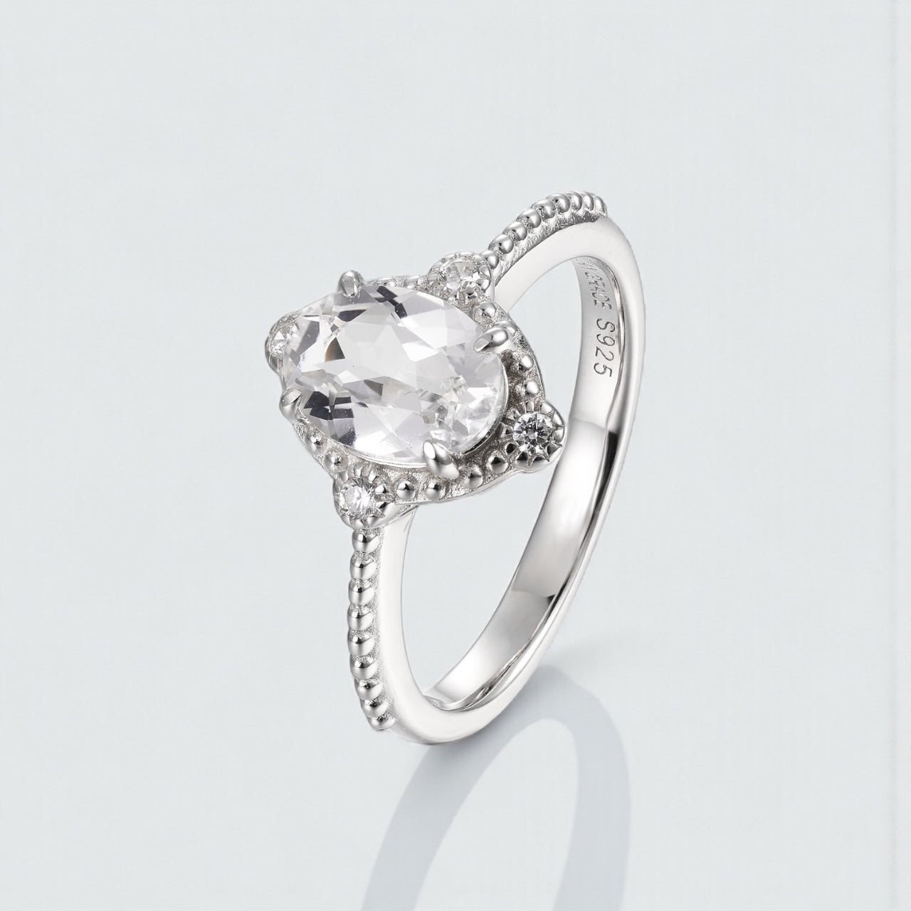 Vivian Grace Jewelry Ring White Topaz Versailles Ring - Sterling Silver