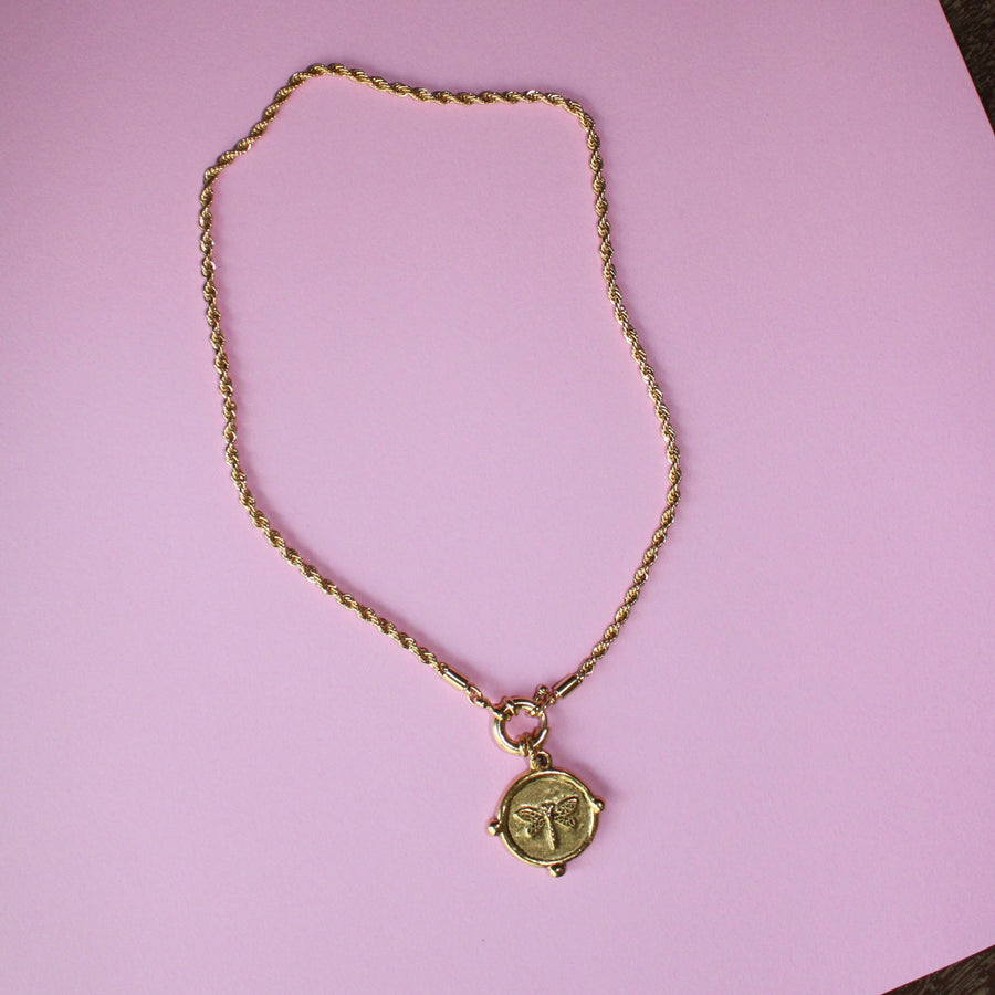 Vivian Grace OOAK Antique Gold Coin Pendant