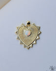 Vivian Grace Opal Sacred Heart Pendant Necklace