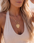 Vivian Grace Opal Sacred Heart Pendant Necklace