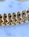 Vivian Grace Vintage Bracelet Gold ‘Carmen’ Gold Filled Etched Heart Sweetheart Bracelet - Vintage