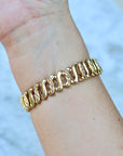 Vivian Grace Vintage Bracelet Gold ‘Carmen’ Gold Filled Etched Heart Sweetheart Bracelet - Vintage