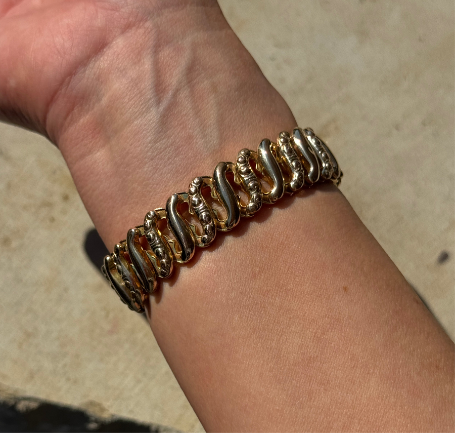 Vivian Grace Vintage Bracelet Gold Gold Filled Sweetheart Bracelet with Locket- Vintage