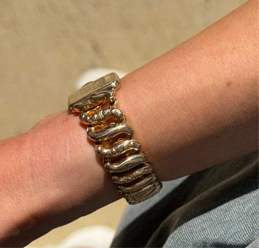 Vivian Grace Vintage Bracelet Gold Gold Filled Sweetheart Bracelet with Locket- Vintage