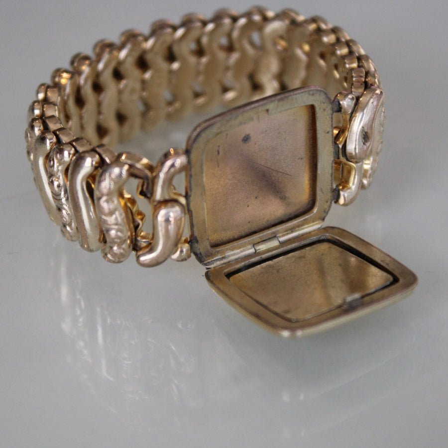 Vivian Grace Vintage Bracelet Gold Gold Filled Sweetheart Bracelet with Locket- Vintage