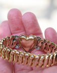 Vivian Grace Vintage Bracelet Gold La Mode Monogram Heart Gold Filled Sweetheart Expansion Bracelet - Vintage (Copy)