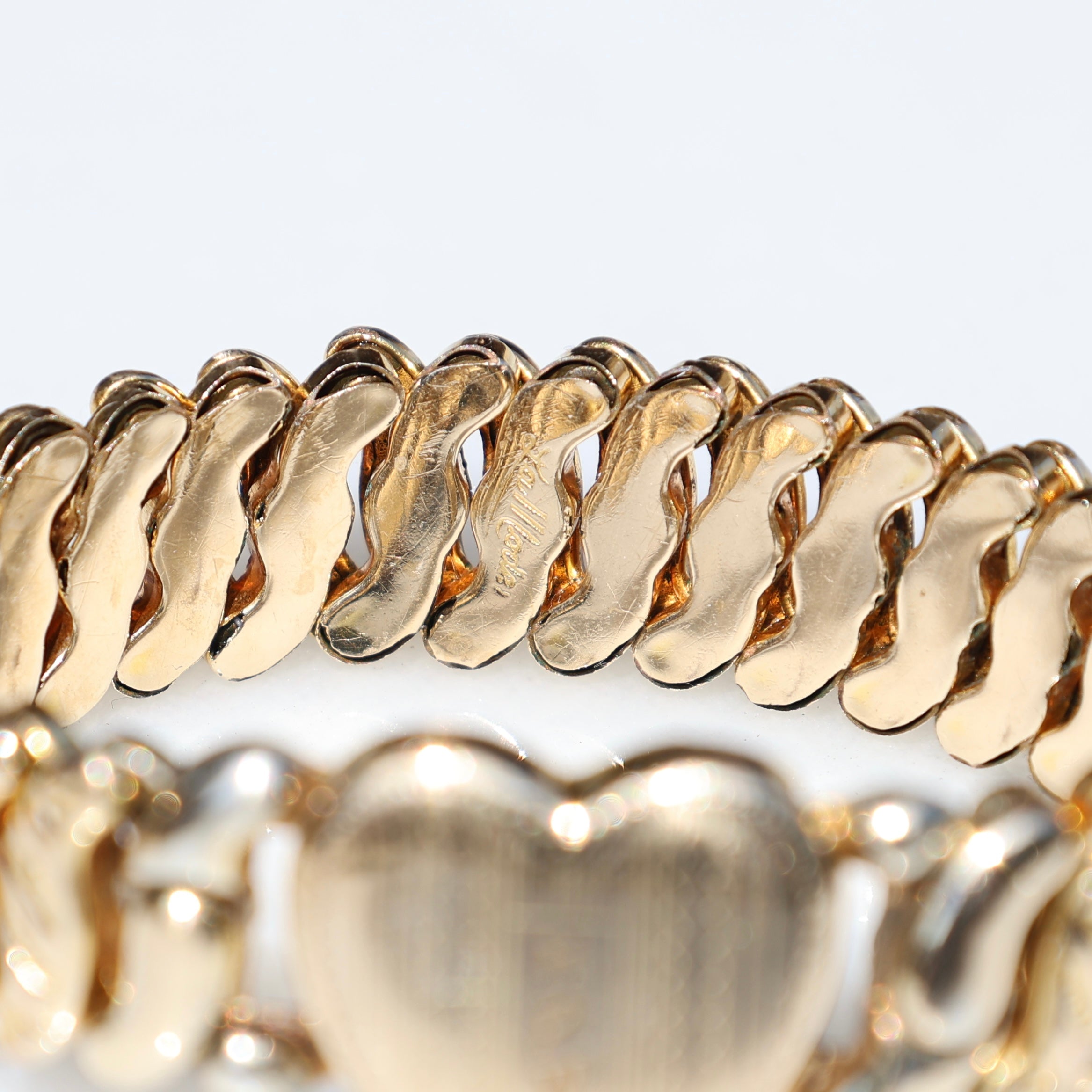 Vivian Grace Vintage Bracelet Gold La Mode Monogram Heart Gold Filled Sweetheart Expansion Bracelet - Vintage (Copy)