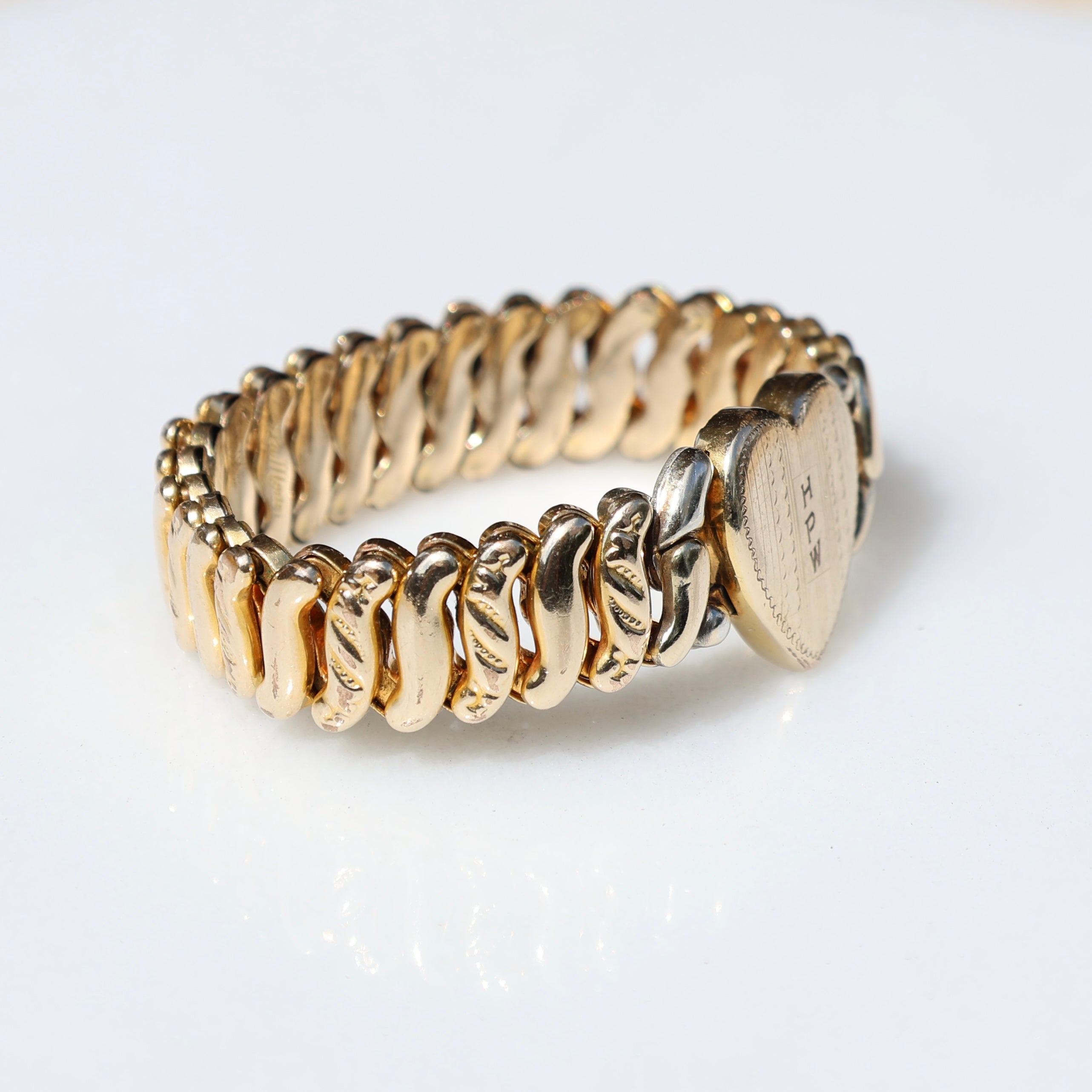 Vivian Grace Vintage Bracelet Gold La Mode Monogram Heart Gold Filled Sweetheart Expansion Bracelet - Vintage (Copy)