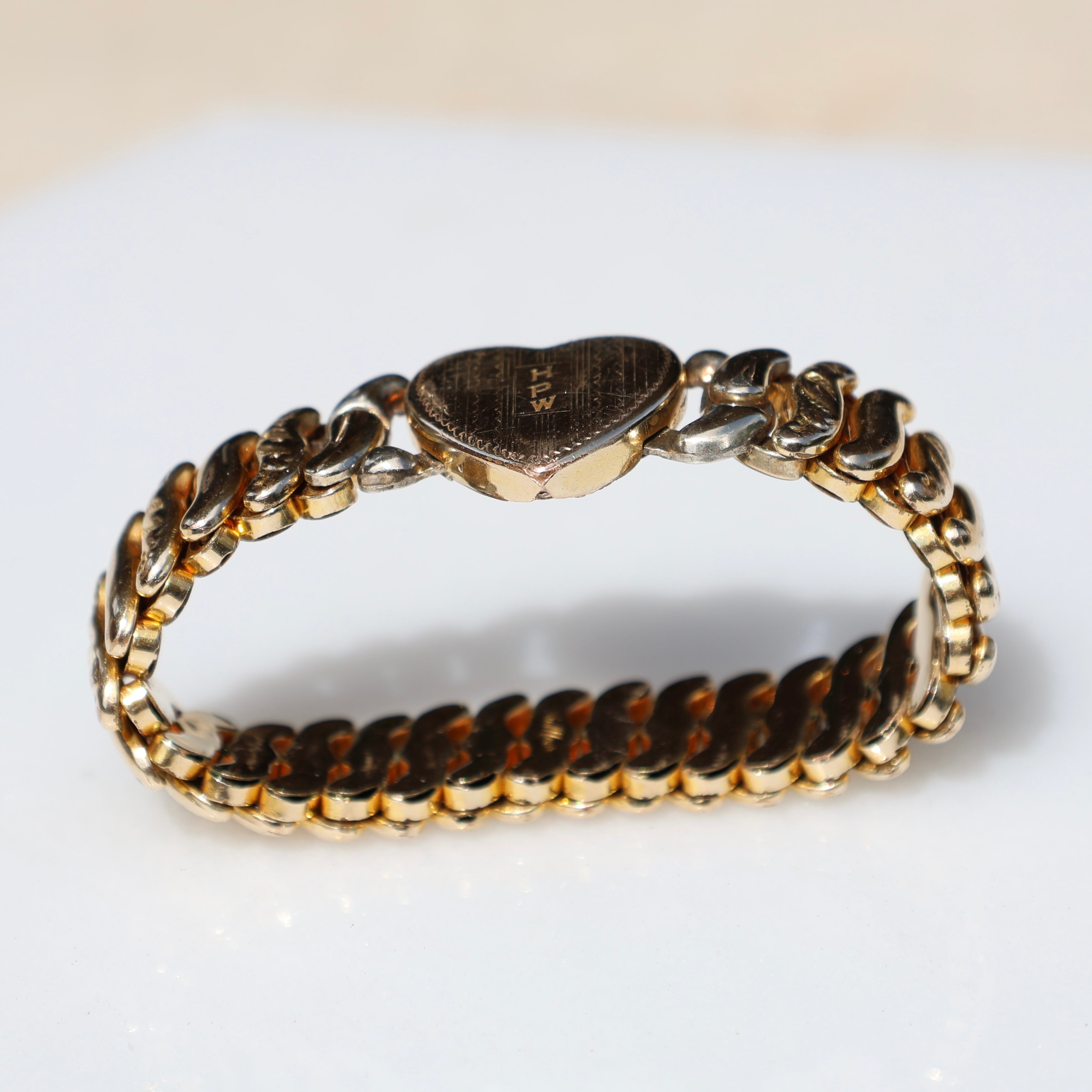 Vivian Grace Vintage Bracelet Gold La Mode Monogram Heart Gold Filled Sweetheart Expansion Bracelet - Vintage (Copy)